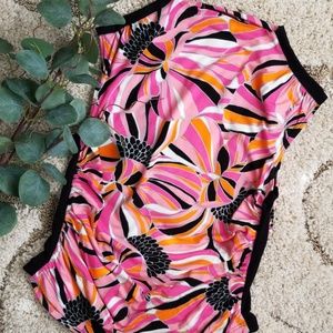 Isabel Floral Mock Turtleneck Top